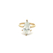 14kt Yellow Gold 3.96ct tw Lab Grown VS2 E Pear Diamond Solitaire Ring