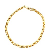 14kt Yellow Gold 7" 3.25MM Fancy Link Bracelet 