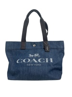 Coach F25902 Logo Denim Tote Bag
