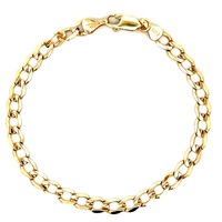 10kt Yellow Gold 7" 5mm Curb Link Bracelet