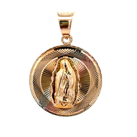 14kt Tri-Color Virgin De Guadalupe Pendant