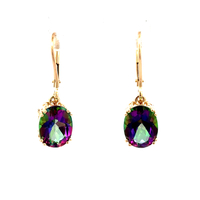 10kt White Gold Mystic Topaz Dangling Earrings