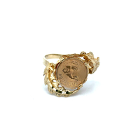 14kt Yellow Gold Aquarius Zodiac Ring