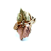 10kt Tri-Color Leaf Ring