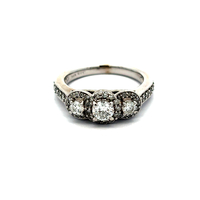 14kt White Gold .65ct tw Diamond Three Stone Ring