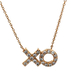 14kt Yellow Gold .20ct tw Diamond "XO" Necklace