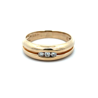 14kt Yellow Gold .15ct tw Diamond Band Ring