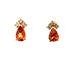 14kt Yellow Gold .20ct tw Diamond & Citrine Stud Earrings