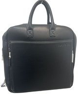 Ayla & Co Black Leather Organizer Diaper Baby Bag 