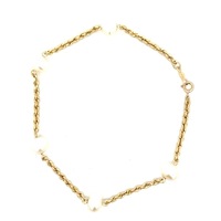 10kt Yellow Gold 7" Pearl Bracelet 