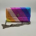 Kurt Geiger London Rainbow Metallic Kensington Wallet on Chain