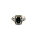 14kt White Gold .40ctw Diamond & London Blue Sapphire Ring