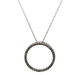 10kt White Gold .15ct tw Diamond Circle Pendant With Chain 
