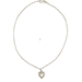 14kt White Gold Diamond Heart Charm Bracelet 