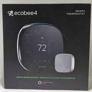 Ecobee4 Smart Thermostat with Alexa Built-In – No Room Sensor Included