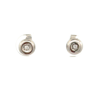 Platinum .06ct tw Diamond Stud Earrings
