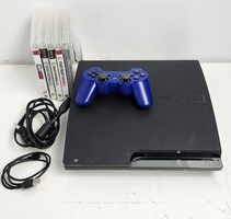 Sony PS3 Slim CECH-2001A + NCAA Football 14 & College Hoops 2K8 Bundle – 5 Games
