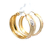 14kt Tri-Color Hoop Earrings