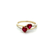 10kt Yellow Gold Ruby Double Heart Ring