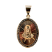 10kt Tri-Color CZ Jesus Pendant