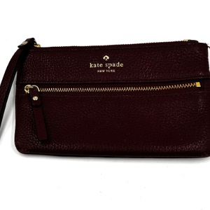 Kate Spade Red Leather Zip Wallet – Classic Design 