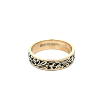 14kt Yellow Gold Floral Band Ring 