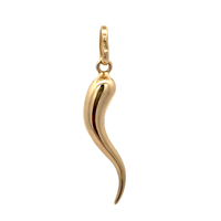 14kt Yellow Gold Italian Horn Pendant 