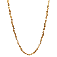 10kt Yellow Gold 24" 3.25mm Solid Rope Chain 