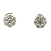 10kt White Gold .70ct tw Diamond Cluster Stud Earrings 