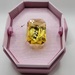 Swarovski Lucent Cocktail Ring Yellow Crystal Size 52 (US 5.5) with Box