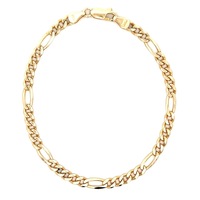 14kt Yellow Gold 8" Figaro Link Bracelet 
