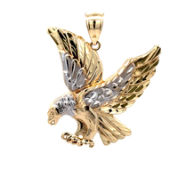 10kt Two Tones Eagle Pendant