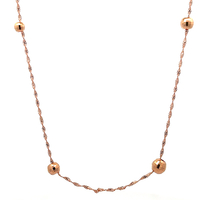 14kt Rose Gold 20"  Bead Necklace 