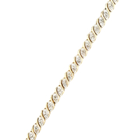 10kt Two Tone .80ct tw Diamond Bracelet