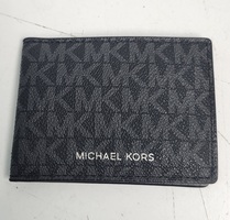 Michael Kors Signature Bifold Wallet Black PVC