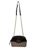 Salvatore Ferragamo Gancini Jacquard Studded Chain Crossbody Camera Bag