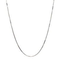 14kt White Gold 21" Boxed Link Chain 