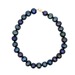 14kt Yellow Gold Clasp 7.5mm 7" Black Pearls Necklace