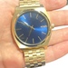 Nixon Blue Face Gold Watch 