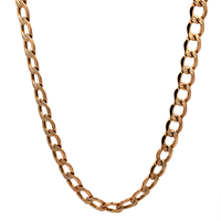10kt Yellow Gold 25" 6.75mm Semi Curb Link Chain 