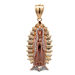 14kt Tri-Color Virgin De Guadalupe Pendant