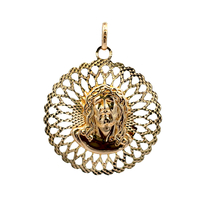 14kt Yellow Gold Double Religious Pendant 
