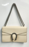 Gucci Dionysus Small Leather Shoulder Bag – Crystal Tiger Head – Ivory