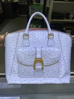 Dooney & Bourke Naomi Emerson Ostrich Satchel in Glacier Blue