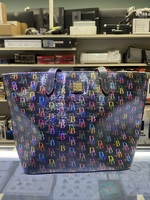 Dooney 1975 Multicolor Signature Coated Canvas Tote Bag XL
