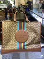 Dempsey Tote Bag 40 In Signature Jacquard With Stripe And Coach Patch