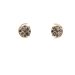 10kt Yellow Gold .30ct tw Diamond Cluster Stud Screw Back Earrings