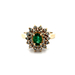 14kt Yellow Gold .40ct tw Diamond & Emerald Ring