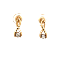 14kt Yellow Gold .15ct tw Diamond Earrings