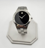 Movado Men’s Stainless Steel Watch – Black Museum Dial